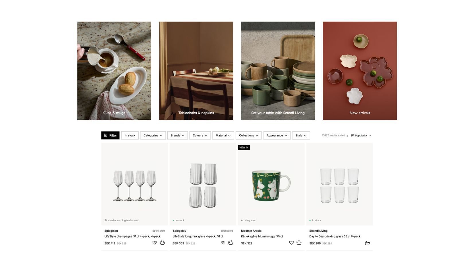 Screenshot of Nordic Nest's website