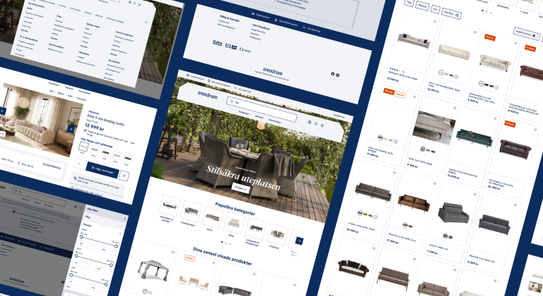 different website views of trendrum website